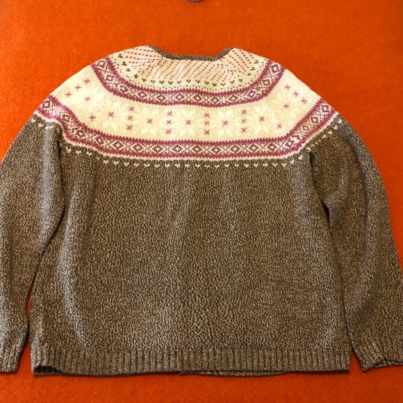 Vintage Northern Reflection cabin winter themed embellished cardigan GUC - Picture 5 of 6